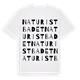 White t-shirt med Naturistbadet ordlek t-shirt