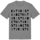 Mid Heather Gray t-shirt med Naturistbadet ordlek t-shirt