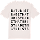 Vintage White t-shirt med Naturistbadet ordlek t-shirt