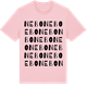 Pink Cotton t-shirt med Nebo ordlek t-shirt