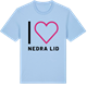 Blue Soul t-shirt med Jag älskar Nedra Lid t-shirt stort tryck