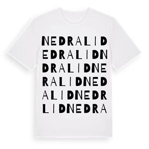 Nedra Lid ordlek t-shirt – ekologisk bomull t-shirt från Pinshirt