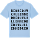 Blue Soul t-shirt med Nedre Duvkullen ordlek t-shirt