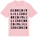 Pink Cotton t-shirt med Nedre Duvkullen ordlek t-shirt