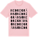 Pink Cotton t-shirt med Nedre Gränsö ordlek t-shirt
