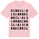 Pink Cotton t-shirt med Nedre Karlsborg ordlek t-shirt