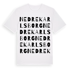 Nedre Karlsborg ordlek t-shirt – ekologisk bomull t-shirt från Pinshirt