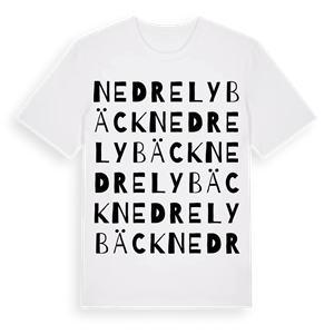 Nedre Lybäck ordlek t-shirt – ekologisk bomull t-shirt från Pinshirt