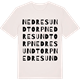 Vintage White t-shirt med Nedre Sundtorp ordlek t-shirt