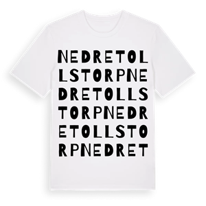 Nedre Tollstorp ordlek t-shirt – ekologisk bomull t-shirt från Pinshirt