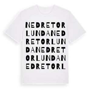 Nedre Torlunda ordlek t-shirt – ekologisk bomull t-shirt från Pinshirt