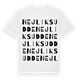White t-shirt med Nejliksudde ordlek t-shirt