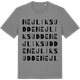 Mid Heather Gray t-shirt med Nejliksudde ordlek t-shirt