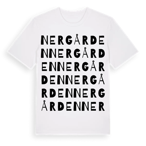 Nergården ordlek t-shirt – ekologisk bomull t-shirt från PinShirt