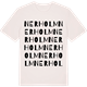 Vintage White t-shirt med Nerholm ordlek t-shirt