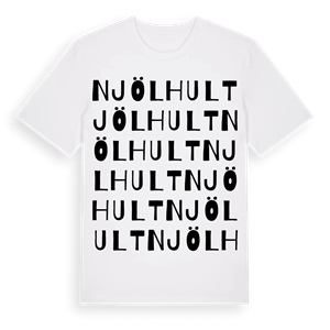 Njölhult ordlek t-shirt – ekologisk bomull t-shirt från Pinshirt