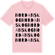 Pink Cotton t-shirt med Nordanskog ordlek t-shirt