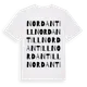 White t-shirt med Nordantill ordlek t-shirt