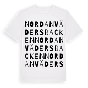 Nordanvädersbacken ordlek t-shirt – ekologisk bomull t-shirt från Pinshirt