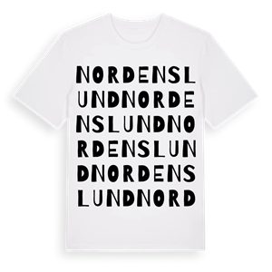 Nordenslund ordlek t-shirt – ekologisk bomull t-shirt från Pinshirt