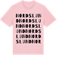 Pink Cotton t-shirt med Nordslund ordlek t-shirt