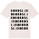 Vintage White t-shirt med Nordslund ordlek t-shirt