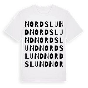 Nordslund ordlek t-shirt – ekologisk bomull t-shirt från Pinshirt