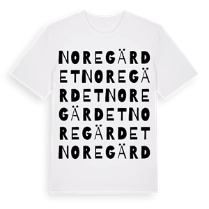 Noregärdet ordlek t-shirt – ekologisk bomull t-shirt från Pinshirt
