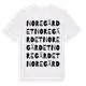White t-shirt med Noregärdet ordlek t-shirt