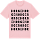 Pink Cotton t-shirt med Norge ordlek t-shirt
