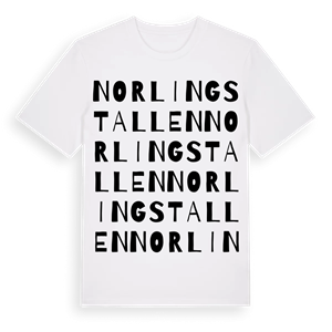 Norlingstallen ordlek t-shirt – ekologisk bomull t-shirt från Pinshirt