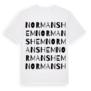 Normanshem ordlek t-shirt – ekologisk bomull t-shirt från Pinshirt
