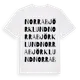 White t-shirt med Norra Björklund ordlek t-shirt