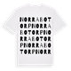 White t-shirt med Norra Botorp ordlek t-shirt
