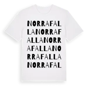 Norra Falla ordlek t-shirt – ekologisk bomull t-shirt från Pinshirt