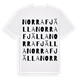 White t-shirt med Norra Fjälla ordlek t-shirt