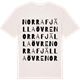 Vintage White t-shirt med Norra Fjälla Övre ordlek t-shirt