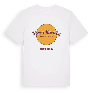 Norra Karleby cirkel t-shirt – ekologisk bomull t-shirt från Pinshirt