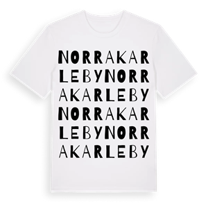 Norra Karleby ordlek t-shirt – ekologisk bomull t-shirt från Pinshirt