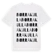 White t-shirt med Norra Kulla ordlek t-shirt