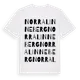 White t-shirt med Norra Linneberg ordlek t-shirt