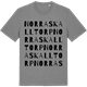 Mid Heather Gray t-shirt med Norra Skalltorp ordlek t-shirt