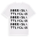 White t-shirt med Norra Skattlyckan ordlek t-shirt