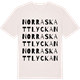 Vintage White t-shirt med Norra Skattlyckan ordlek t-shirt