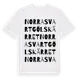 White t-shirt med Norra Svartgölskärret ordlek t-shirt