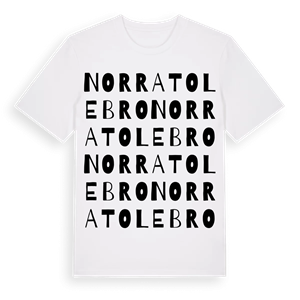 Norra Tolebro ordlek t-shirt – ekologisk bomull t-shirt från PinShirt