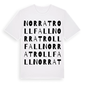 Norra Trollfall ordlek t-shirt – ekologisk bomull t-shirt från Pinshirt