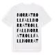 White t-shirt med Norra Trollfall ordlek t-shirt