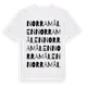 White t-shirt med Norramålen ordlek t-shirt