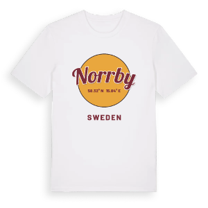 Norrby cirkel t-shirt – ekologisk bomull t-shirt från Pinshirt